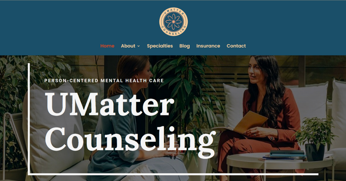 UMatter Counseling website design
