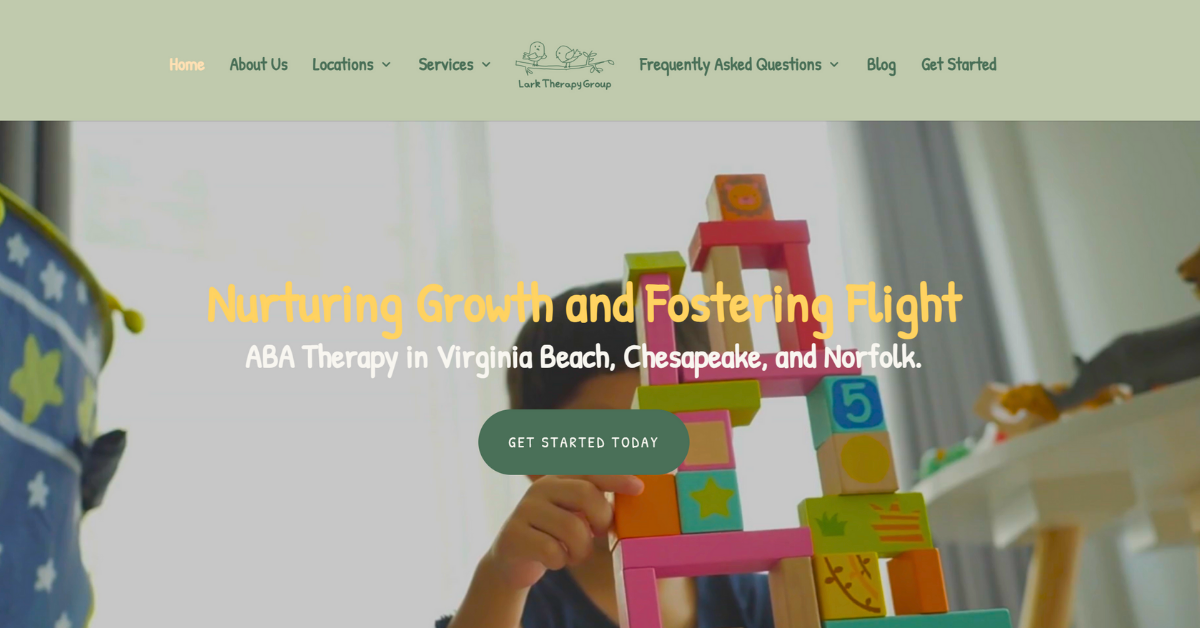Lark Therapy Group website design